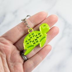 turtle-keychain2.jpg Archivo STL Llavero Tortuga・Plan de impresión en 3D para descargar