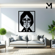 B1.png Wall silhouette - The Beatles Faces 2