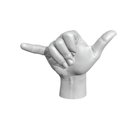 Hand-Yo.png The shaka sign - hand hang loose - Yo Bro