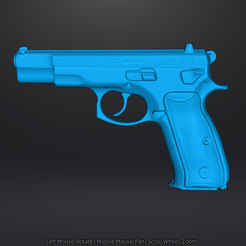 CZ75-BD-Police.png STL file CZ 75 BD Police ceska zbrojovka Real Size・3D printing idea to download