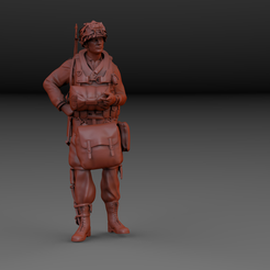 soldado1.69.png Archivo STL WW2 PARACAIDISTA AMERICANO CON EQUIPO・Design para impresora 3D para descargar