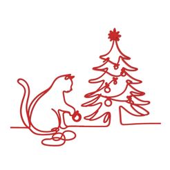 untitled.342.jpg Cat with Christmas Tree