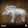 4.png Boar Animal 3D printable File for action figures