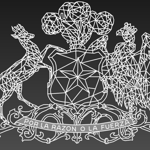 Coat of arms of Chile polygonal