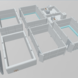 MHB05C-HG-SciFi BLDG Customizable Storage Box layout-7.png -MHB05C- Mecha Hangar Bay 05 SciFi-BLDG customizable Gift Box 3D print model Files