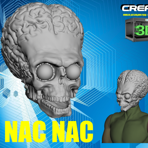 MARTIAN HEAD ON ATTACK NAC NAC NAC 3D model
