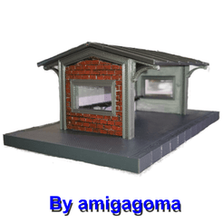 aprespeinture2.png 3D file A brick dock shelter・3D print model to download, amigagoma