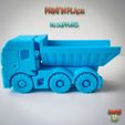 dump4.jpg Three-axle dumper truck with workable dumper - print in place