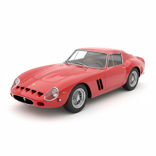 Ferrari 250 GTO car lift diorama STL, vehicle STL, car display model, engine bay STL, classic V8 car STL, car collectible STL, vintage car STL, drag car STL, JDM car STL, custom car STL, printable car, open wheel car STL, body kit car STL, easy to print c