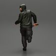 3DG-0006.jpg gangster man in hoodie fears running and holds a baseball bat