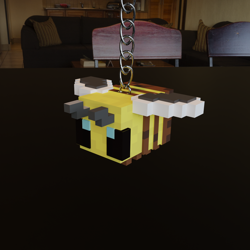 🐝 minecraft bee as a keychain・Archivo STL para Impresión 3D・Cults