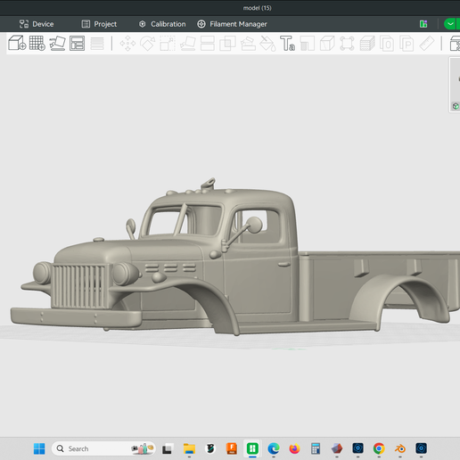 1955 Fargo Power Wagon pickup truck model, 1/24 scale true, hollow shell body, can scale to size needed, resin, fdm, 3d print, stl file, rc truck rock crawler, trail truck