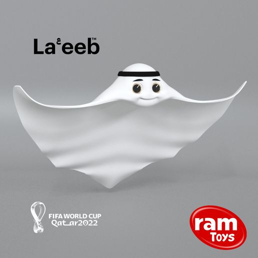 FIFA カタール ワールドカップ2022 La'eeb フィギュア FIFA World Cup Qatar 2022 Official Mascot La'eeb 3D Metal