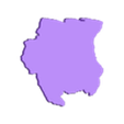 Suriname.stl Suriname outline map, outline map