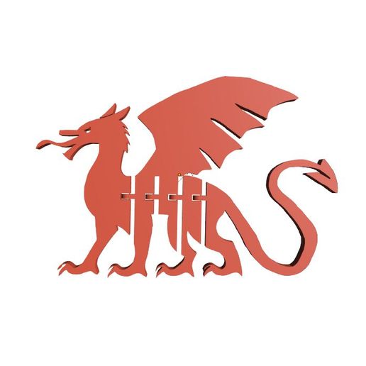 flexible dragon 3D model