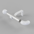 Curtain-Rod-Set-Render.png Minimal Curtain Rod Holder Set: Bracket/Endpiece/90degree-piece