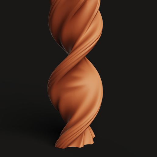 Twisted DNA Spiral Vase STL | Abstract Decor 3D Print | Modern Art
