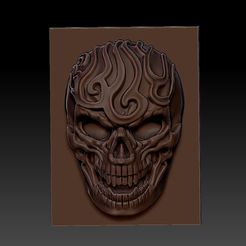 artistic_skull1.jpg Fichier STL gratuit crâne artistique・Objet à télécharger et à imprimer en 3D