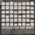 Autoscalestudio-Body-mounts.jpg Supporto carrozzeria Mini-Z per Mitsubishi Lancer Evolution 7