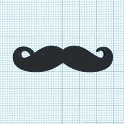 moustache_keychain.png Movember moustache keychain
