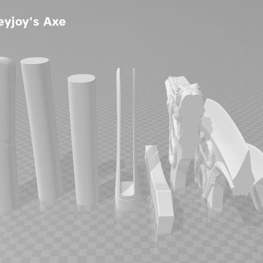 parts.JPG Download OBJ file Euron Greyjoy’s Axe • 3D printing design, 3D-mon