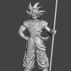 goku.png STL-Datei goku dragon ball super・Design für den 3D-Druck zum Herunterladen