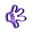 mano.stl mickey cookie cutter pack x4