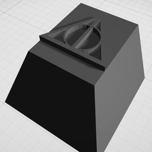 keycap deathly hallows 3D model