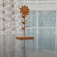 sunflower4.png DECORATIVE 3D SUNFLOWER MODEL .STL FILE