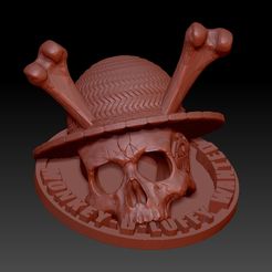 STL file One piece wall art decoration skull 🎨・Template to download and 3D  print・Cults