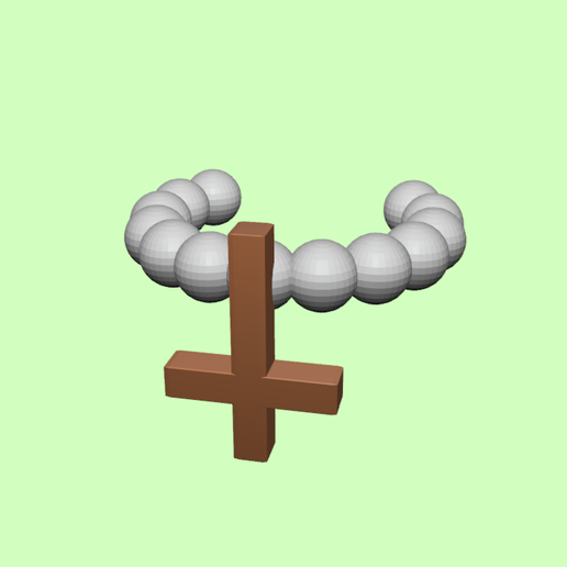 Necklace B2 - Upside-Down Cross (1) for LPS Littlest Pet Shop accessories