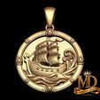 6.jpg Nautical Sailing Ship Pendant