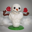 snowman.png Muscled Merry Christmas Pack - (Santa-Reindeer-Snowman)