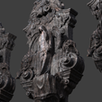 untitled.3206.png Fichier OBJ Angel Stone Baroque Support mural foncé・Plan à imprimer en 3D à télécharger