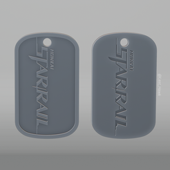 01.png STL file Honkai star rail dogtag keychain・3D printable model to download