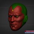 Vision_Head_3d_print_file_02.jpg Marvel Comic Vision Head Sculpt for Action Figures 3D print model