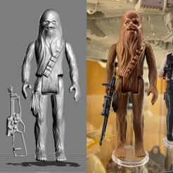 Chewie-main.jpg STL file VINTAGE STAR WARS KENNER CHEWBACCA ACTION FIGURE・Design to download and 3D print