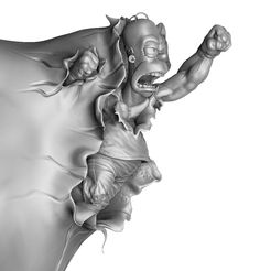 16.jpg Файл STL Гомер в виде Халка для 3d печати STL, OBJ・Дизайн для загрузки и 3D-печати