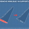 REMOVE WING BUILT-IN SUPPORTS “A VERSION OF THE WING WITHOUT BUILT-IN SUPPORT IS ALSO INCLUDED Antonov An-225 Mriya - 1:200