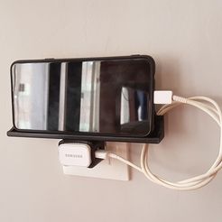 1.jpg Universal Wall Phone Holder For Samsung USB Charger