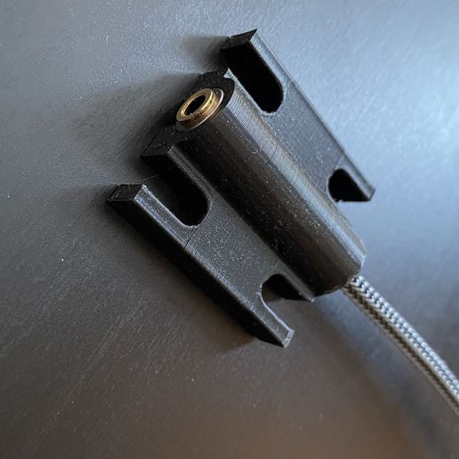 Headphone Cable Desk Mount 3D model