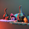 DSC_0051.jpg The Witch's Cat - Halloween D20 dice pet