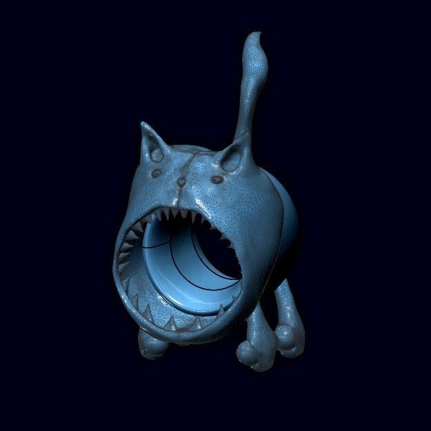 ri1.jpg Descargar archivo STL Anillo "Evil Toothy Cat". • Objeto para impresión 3D, 10mll