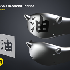 Jiraiya’s Headband - Naruto i An wo). ioe im} | 3D-Datei Jiraiyas Stirnband - Naruto・Modell zum Herunterladen und 3D-Drucken