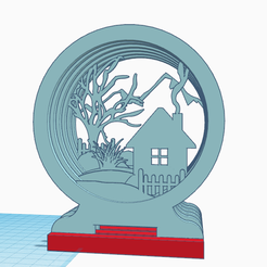 4.png Free STL file DECOR 3D round frame Winter・3D print model to download