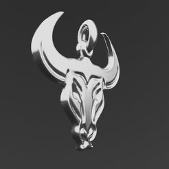 bull-necklace.jpg STL file Taurus Necklace Thickened & Remeshed [COMMERCIAL LICENSE]・3D printable design to download