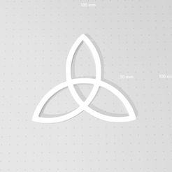 Triquetra.jpg Archivo STL Símbolo básico de la triquetra, nudo de la trinidad・Plan imprimible en 3D para descargar