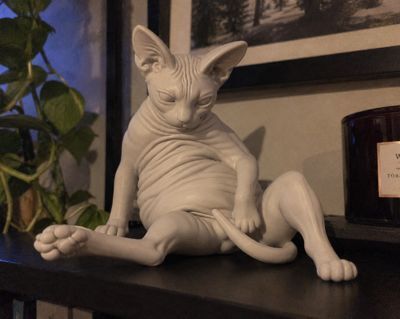 Lazy Hangover Sphynx Cat – Slouching Home Decor