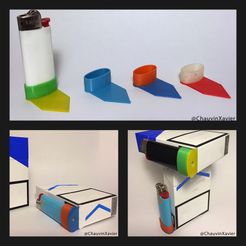 collage.jpg Free STL file Lighter Case・3D printer model to download