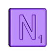 Single_Cut_N.STL Fichier STL gratuit Pièces et support SCRABBBLE・Modèle imprimable en 3D à télécharger
